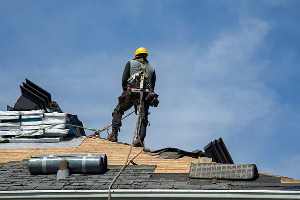 Professional Gutter Installation technician working in Morven, GA